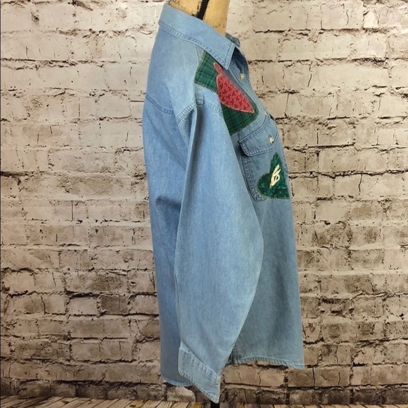 Blue Mountain Embroidered Denim w/ Hearts Sz S - Picture 4 of 15